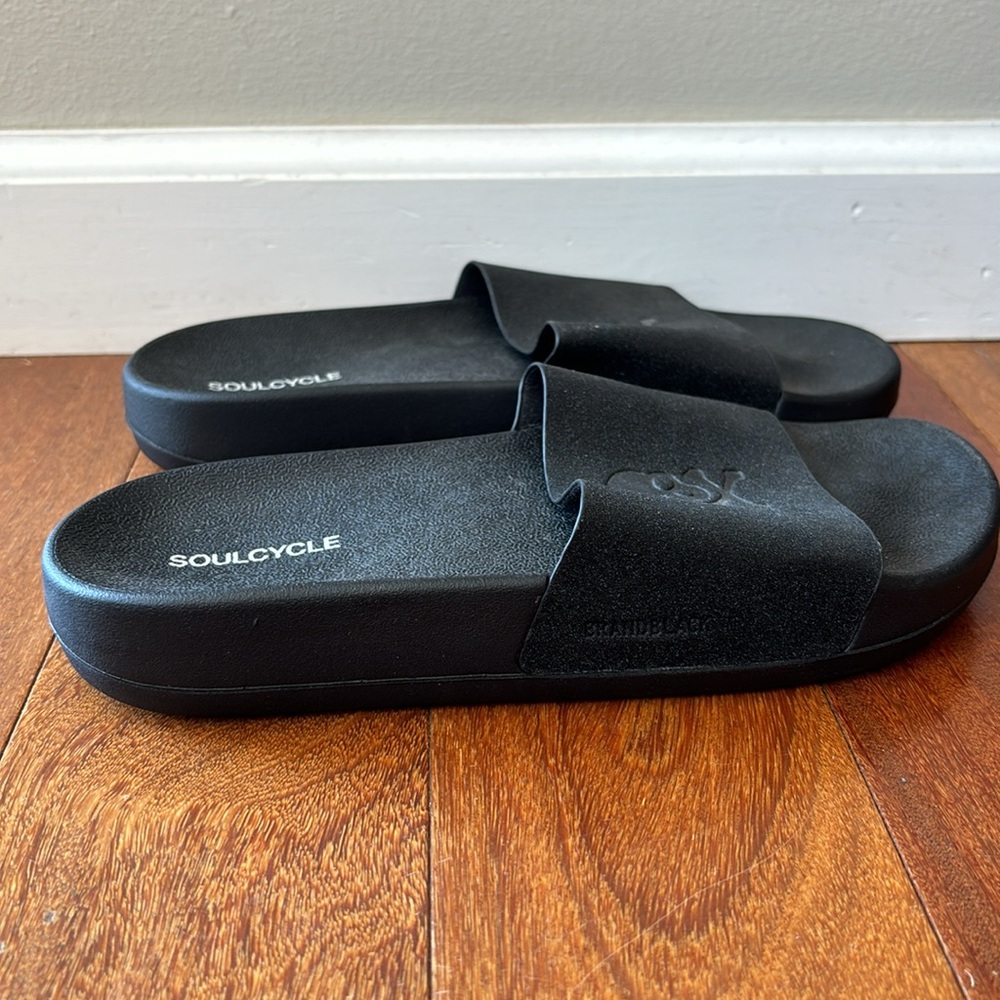 SoulCycle Black Slide Sandals - Picture 2 of 5